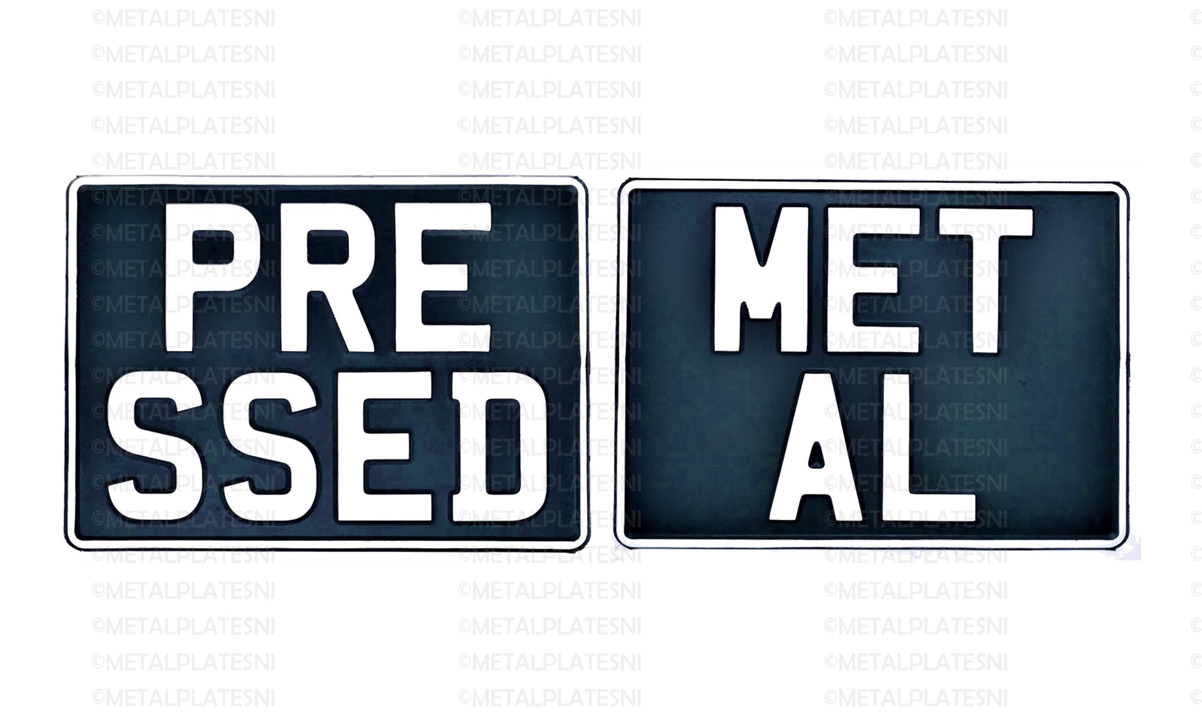Metal Number Plates | Classic Black Square